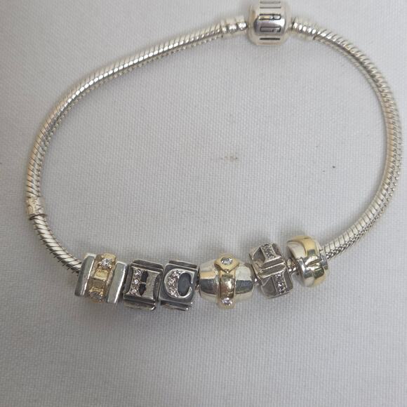 Vintage Biagi Stainless Steel 6 Charm Bracelet - Picture 3 of 8